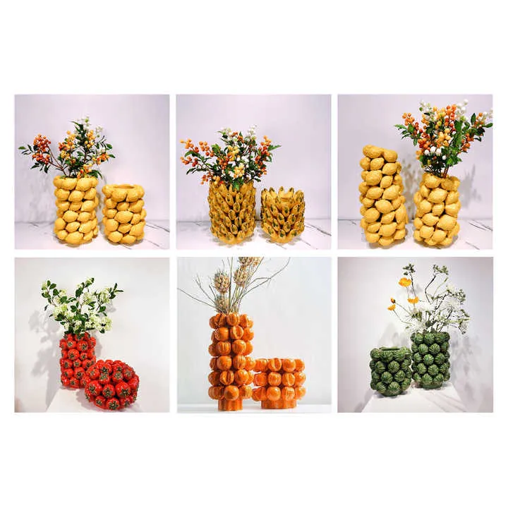 هدية منزلية ديكور صالون عصري مزهرية خزفية - Home Gift Modern Salon Decor Unique Ceramic