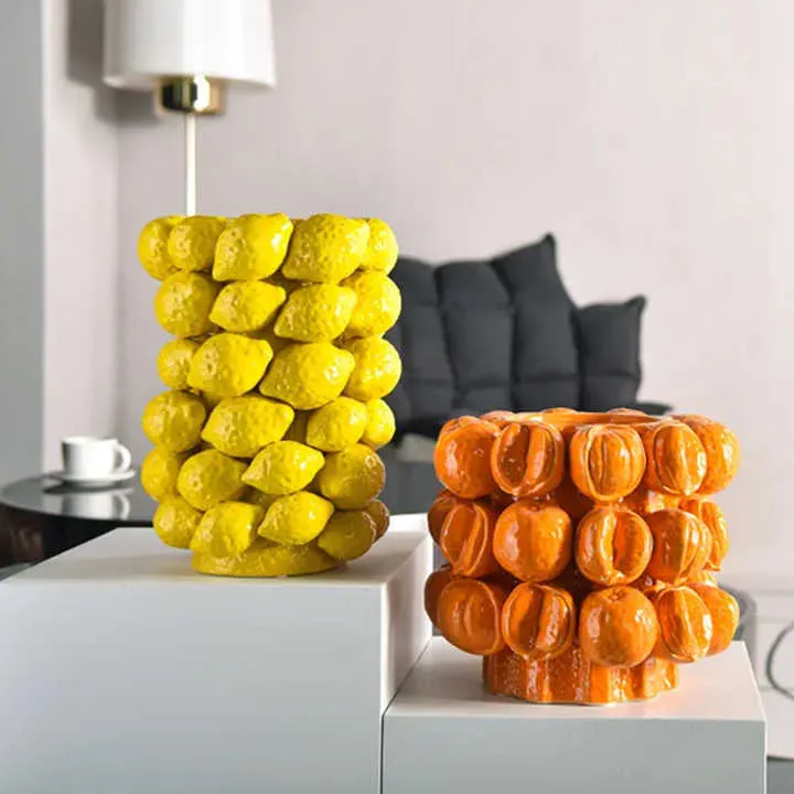 هدية منزلية ديكور صالون عصري مزهرية خزفية - Home Gift Modern Salon Decor Unique Ceramic