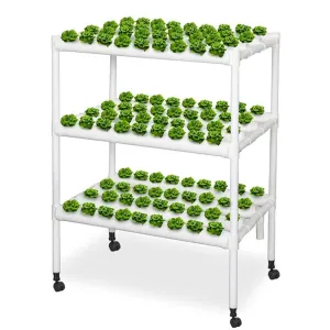 108 Plant Sites Hydroponic Grow Tool Kit | Vegetable Garden Hydroponic Grow System | With Wheels