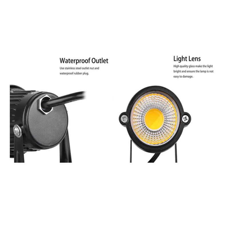10PCS LED Spotlights Landscape | Warm Light Lamp | Waterproof Outdoor Garden Yard | 12V
