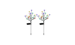 2 Pack Lotus shape LED Solar Lights