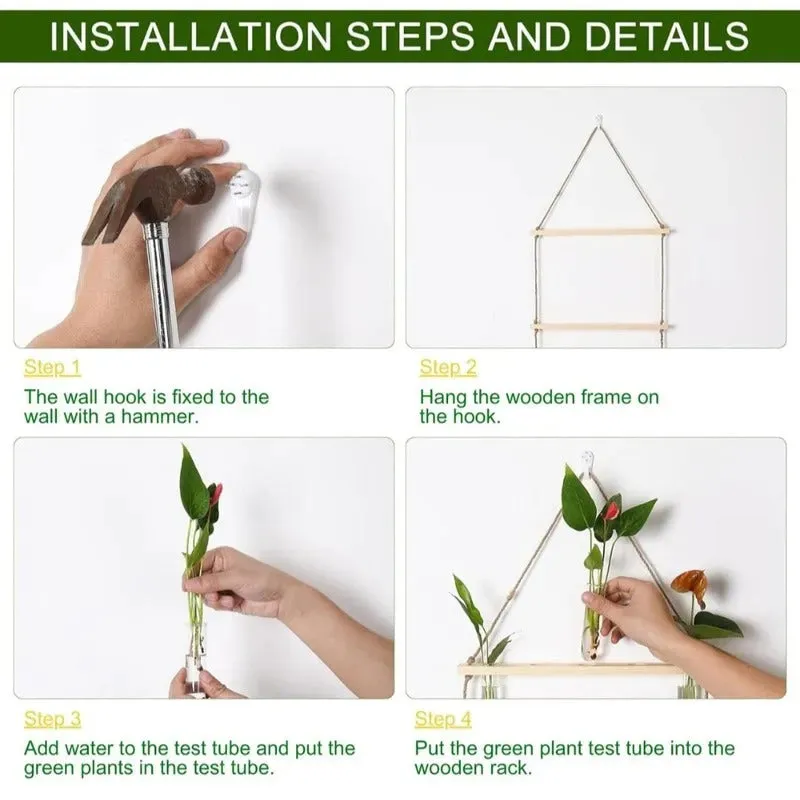 2 Tier Wall Hanging With 10 Test Tube Planters