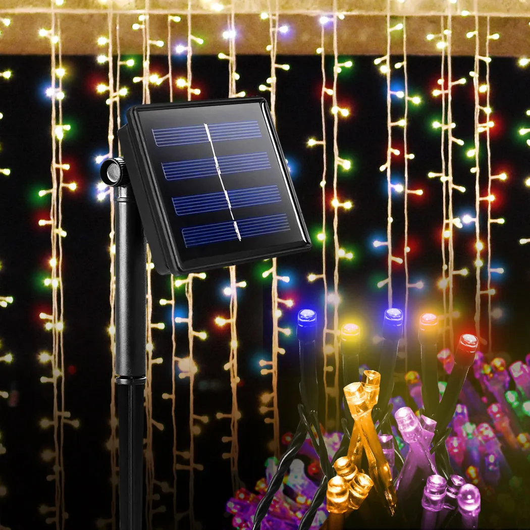 25M 200LED String Solar Powered Multi Colour Fairy Lights Garden Christmas Decor
