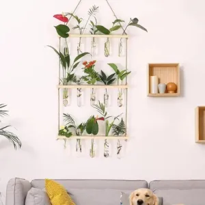 3 Tier Wall Hanging With 15 Test Tube Planters