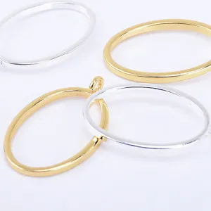 43*26mm Zinc alloy Open Back Pendant Oval Frames bezel pendants jewelry Accessories 10pcs 102316