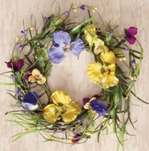 4" MIXED PANSY RING