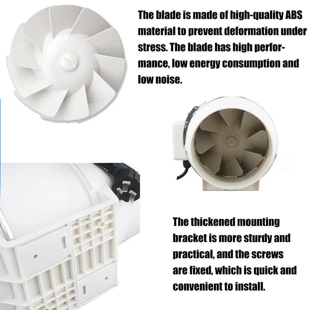 6-Inch Remote Control Extractor Fan - Hydroponic Inline Exhaust Vent - Industrial