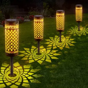 6 Pack Solar Pathway Lights Outdoor