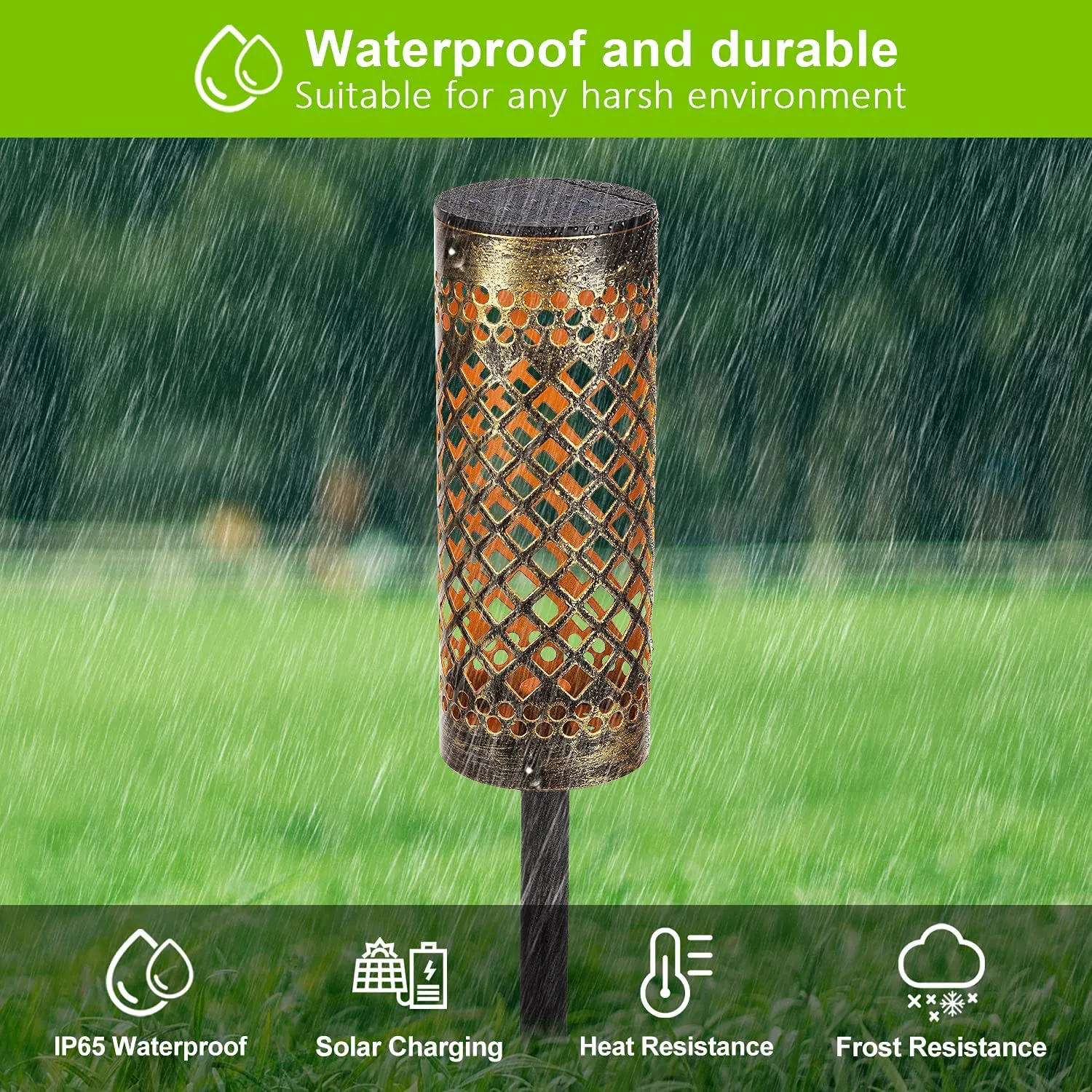 6 Pack Solar Pathway Lights Outdoor