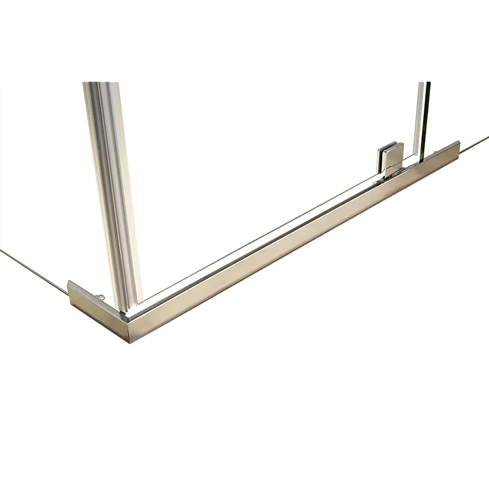 8mm Tempered Glass Shower Screen Pivot Door, Reversible Panels, Chrome - Della Francesca