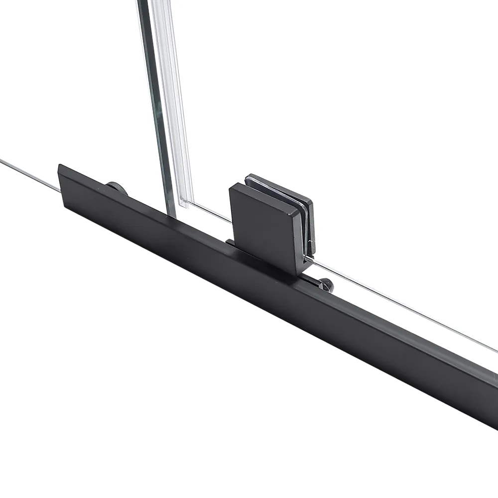 900x900mm Black Framed Safety Glass Shower Screen by Della Francesca