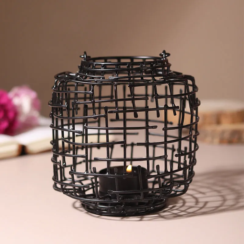 Armon Tealight Candle Holder - Black