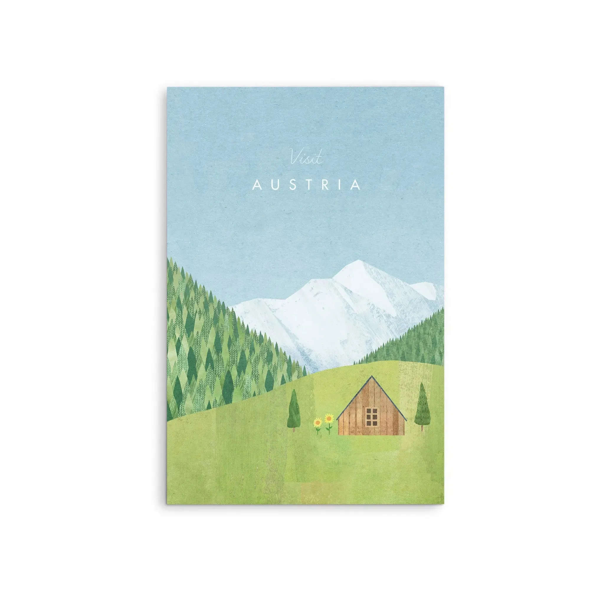 Austria by Henry Rivers - Stretched Canvas Print or Framed Fine Art Print - Artwork- Vintage Inspired Travel Poster