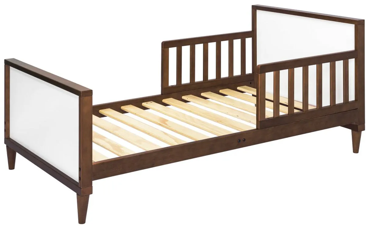 Babyletto Ziggy Toddler Bed - White / Walnut