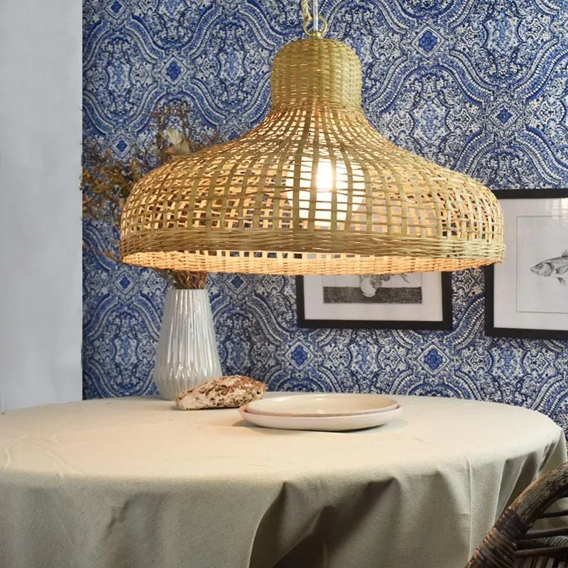 Bamboo Curved Rattan Pendant Light | Assorted Sizes