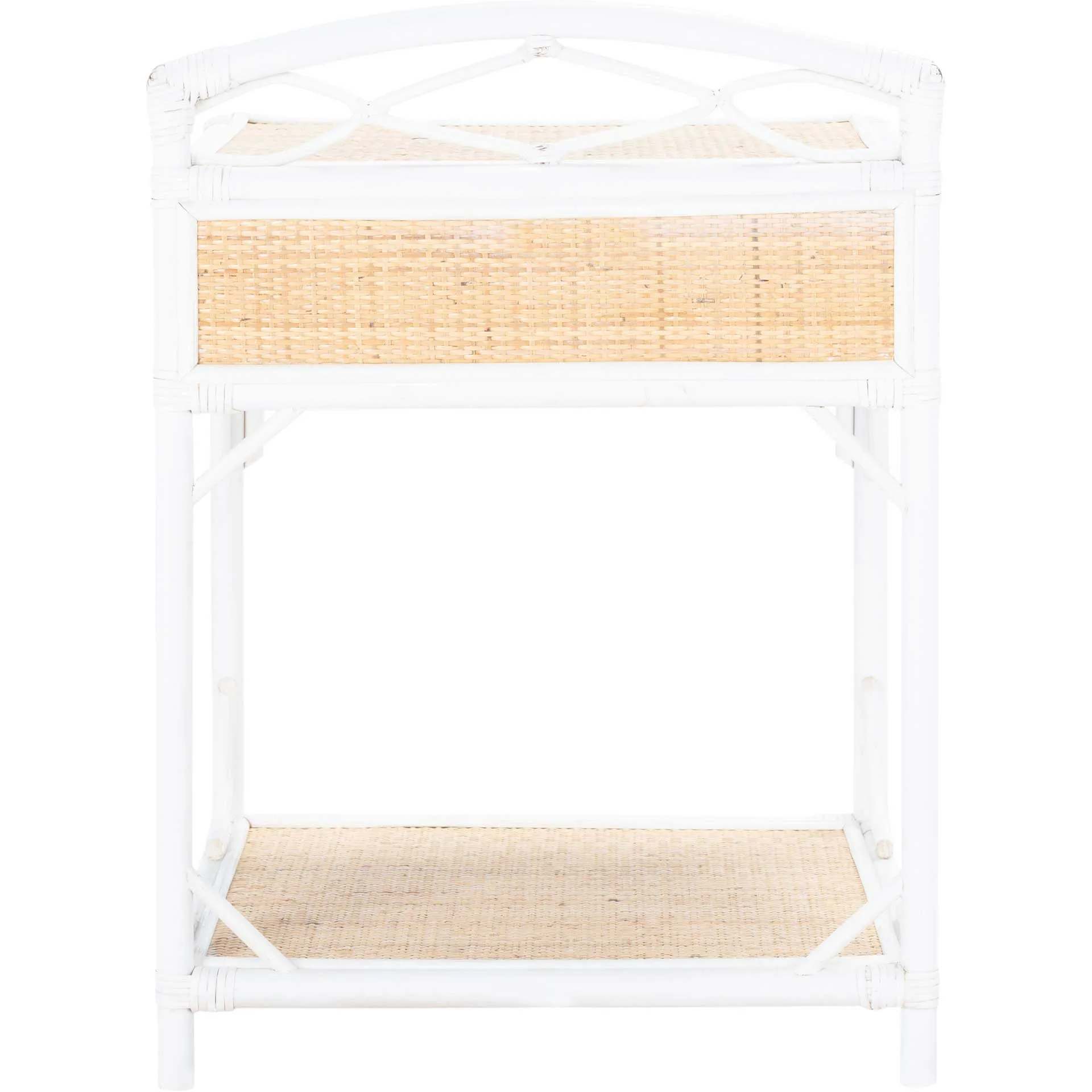 Beaufort 1 Drawer 1 Shelf Nightstand White/Natural