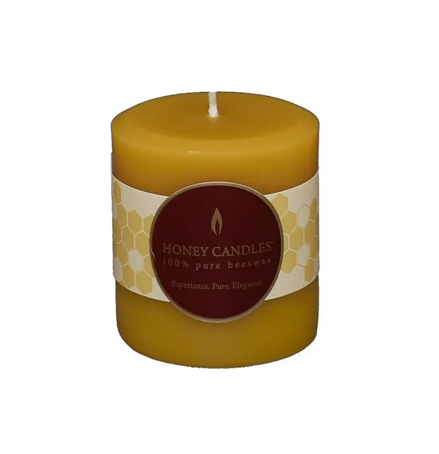 Beeswax Round Pillar Candle 3"x3"