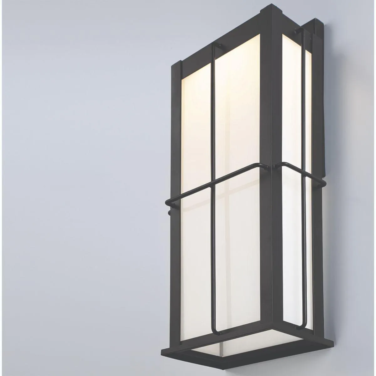 Bensa 15 In. LED Outdoor Wall Light Black Finish