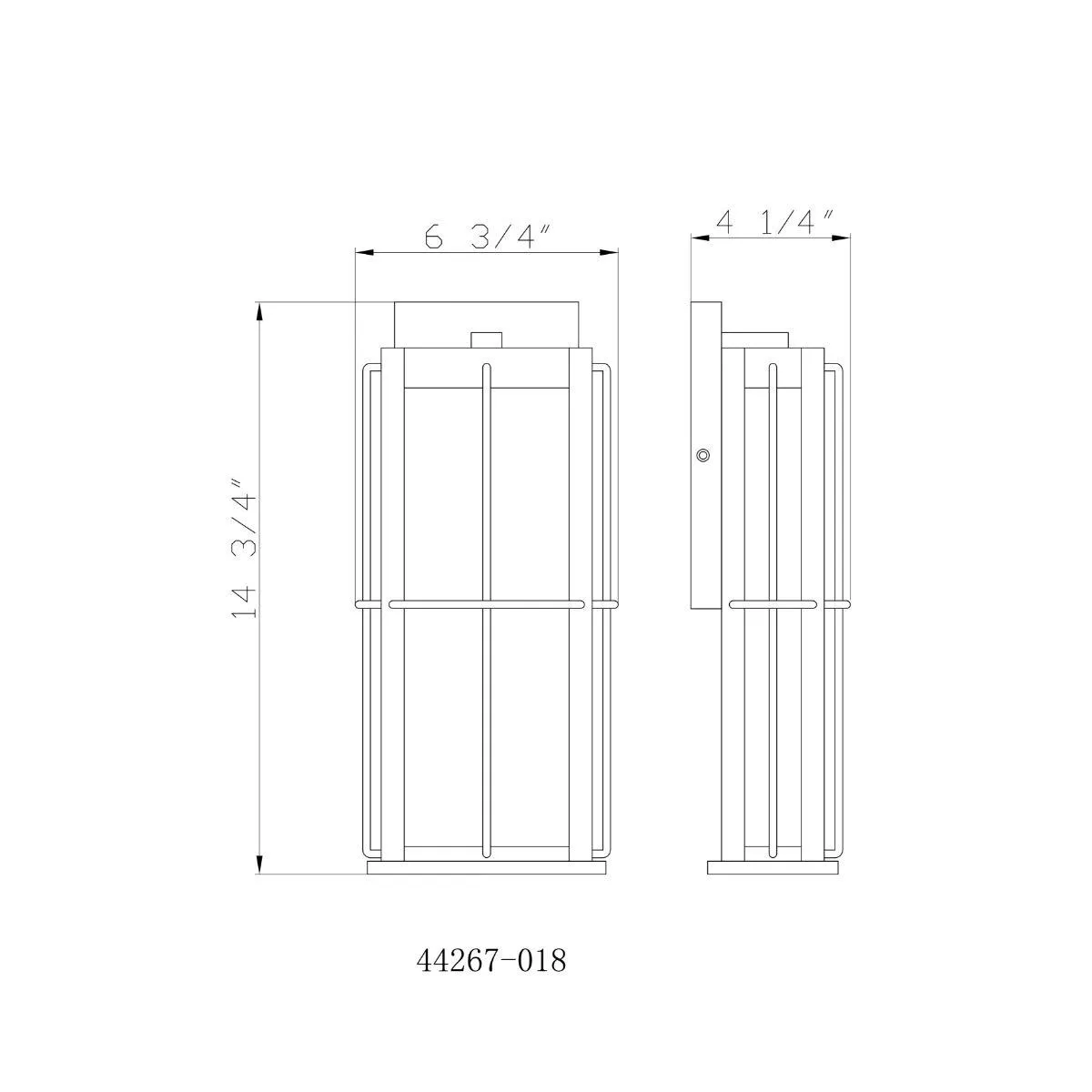 Bensa 15 In. LED Outdoor Wall Light Black Finish