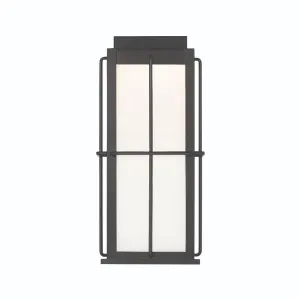 Bensa 15 In. LED Outdoor Wall Light Black Finish
