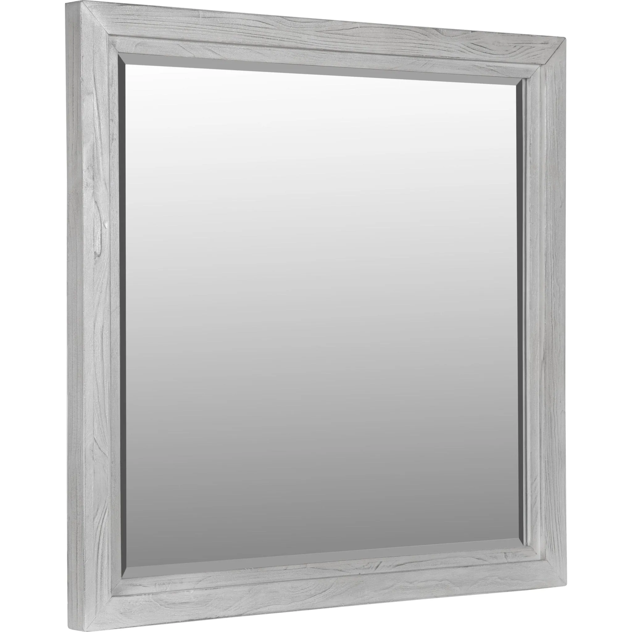 Boho Chic Plain Mirror in Washed White