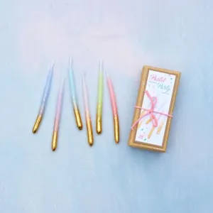 Boxed Set of 18 Small Pastel Party Candles