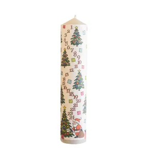 British Advent Candle: Christmas Trees