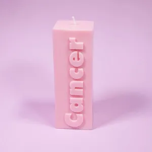 Cancer Zodiac Block Pillar Candle