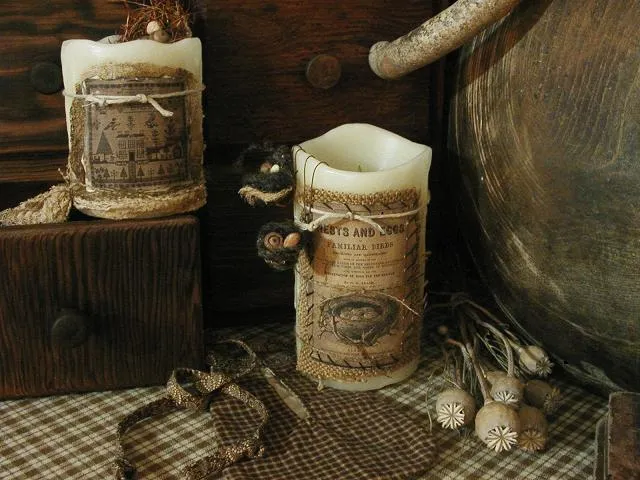 Candles Lit with Birds Nest Springtime Fun for Your Homestead