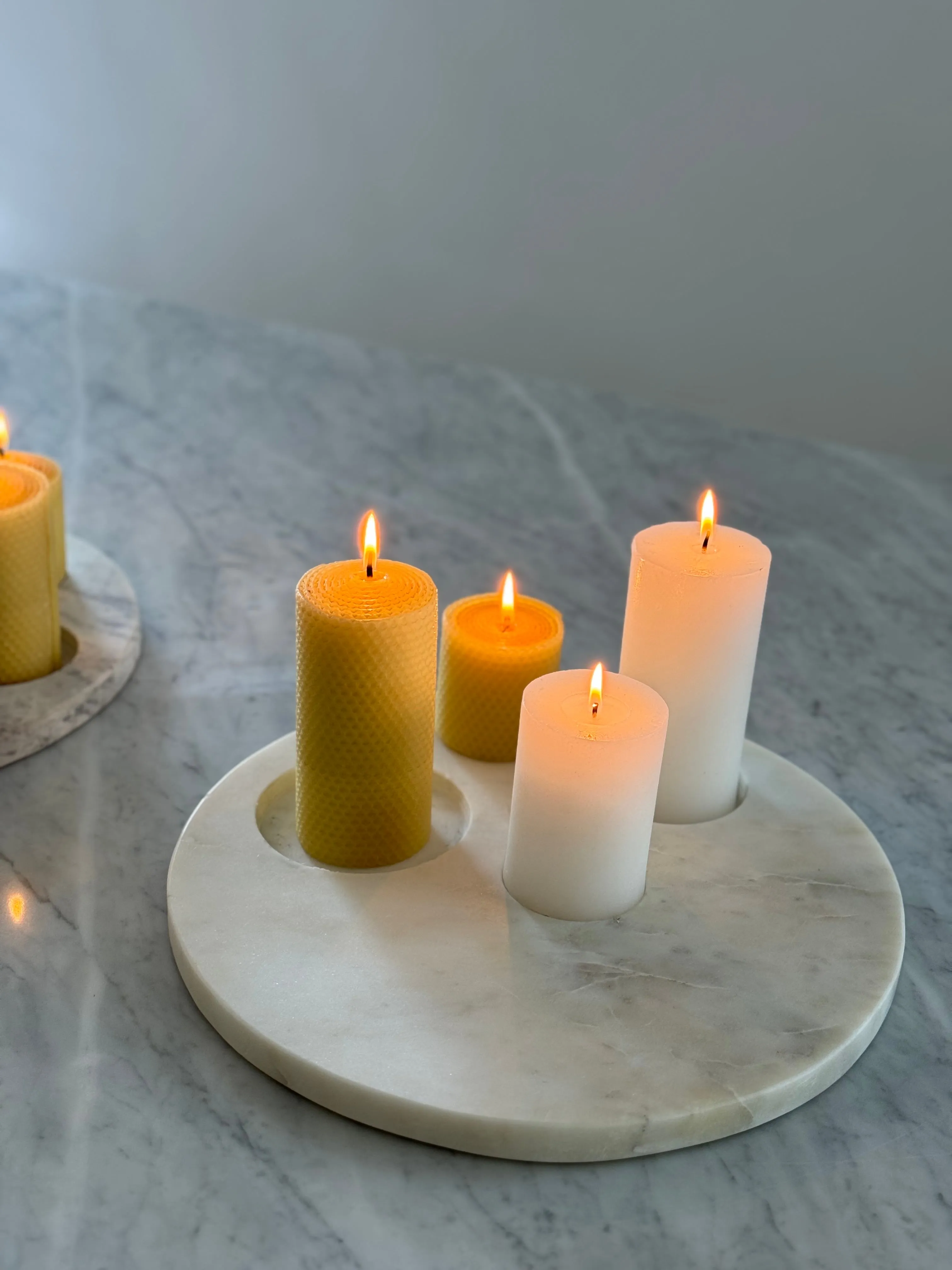 Carrara Candle Plate