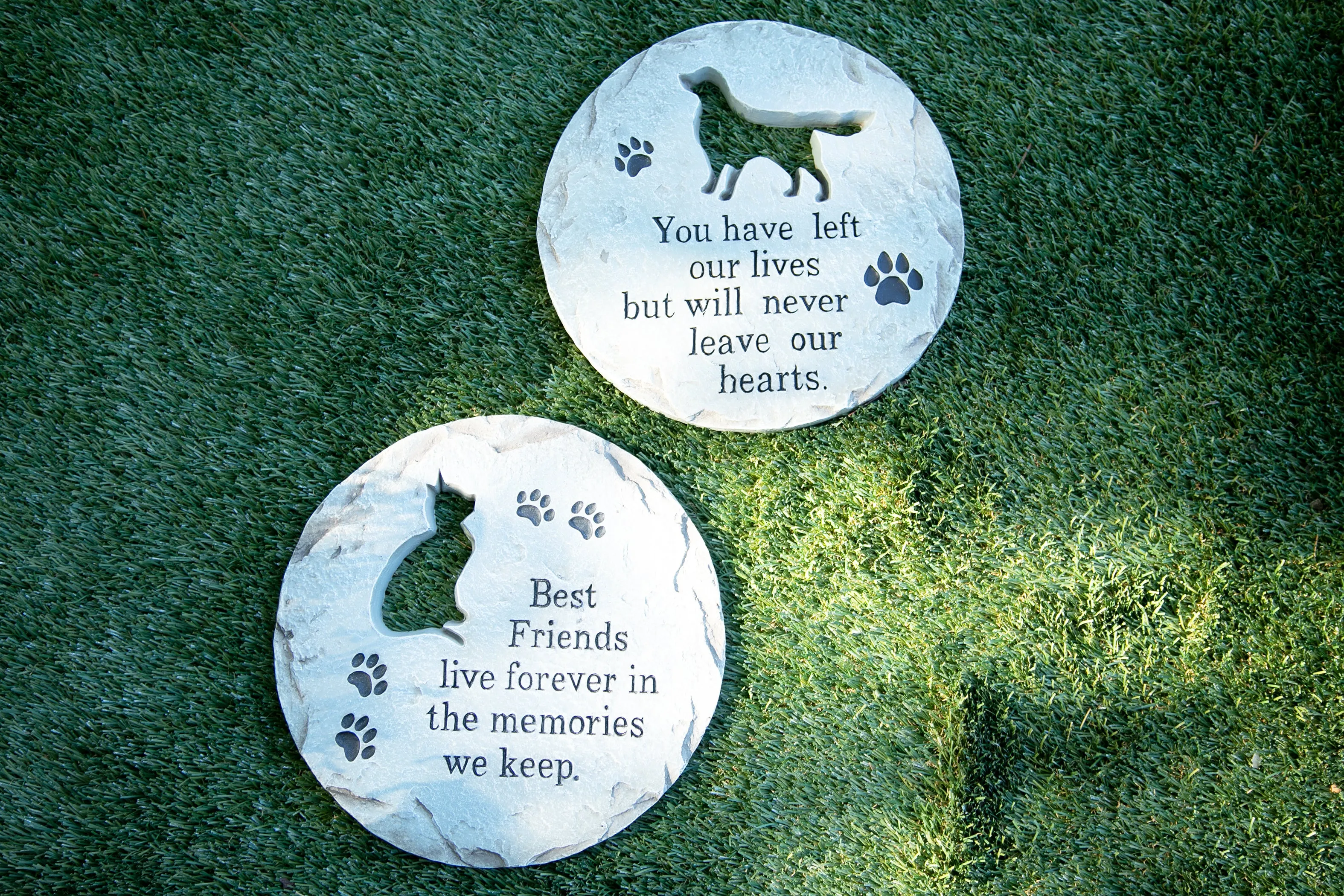 Cat Memorial Resin Garden Stepping Stone Marker, 12 Inches