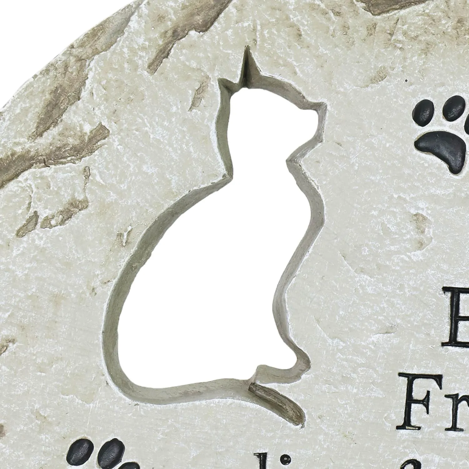 Cat Memorial Resin Garden Stepping Stone Marker, 12 Inches