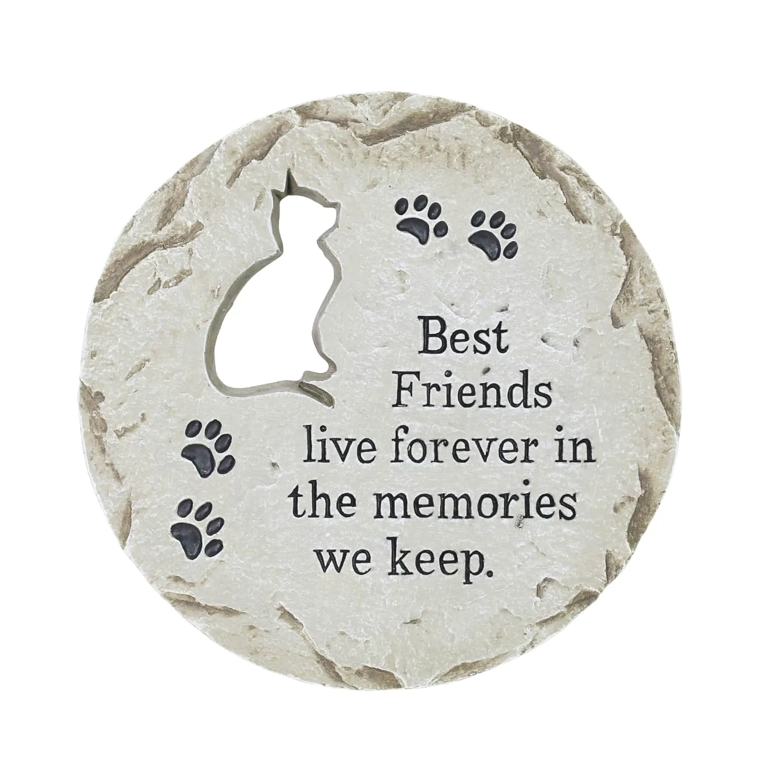 Cat Memorial Resin Garden Stepping Stone Marker, 12 Inches