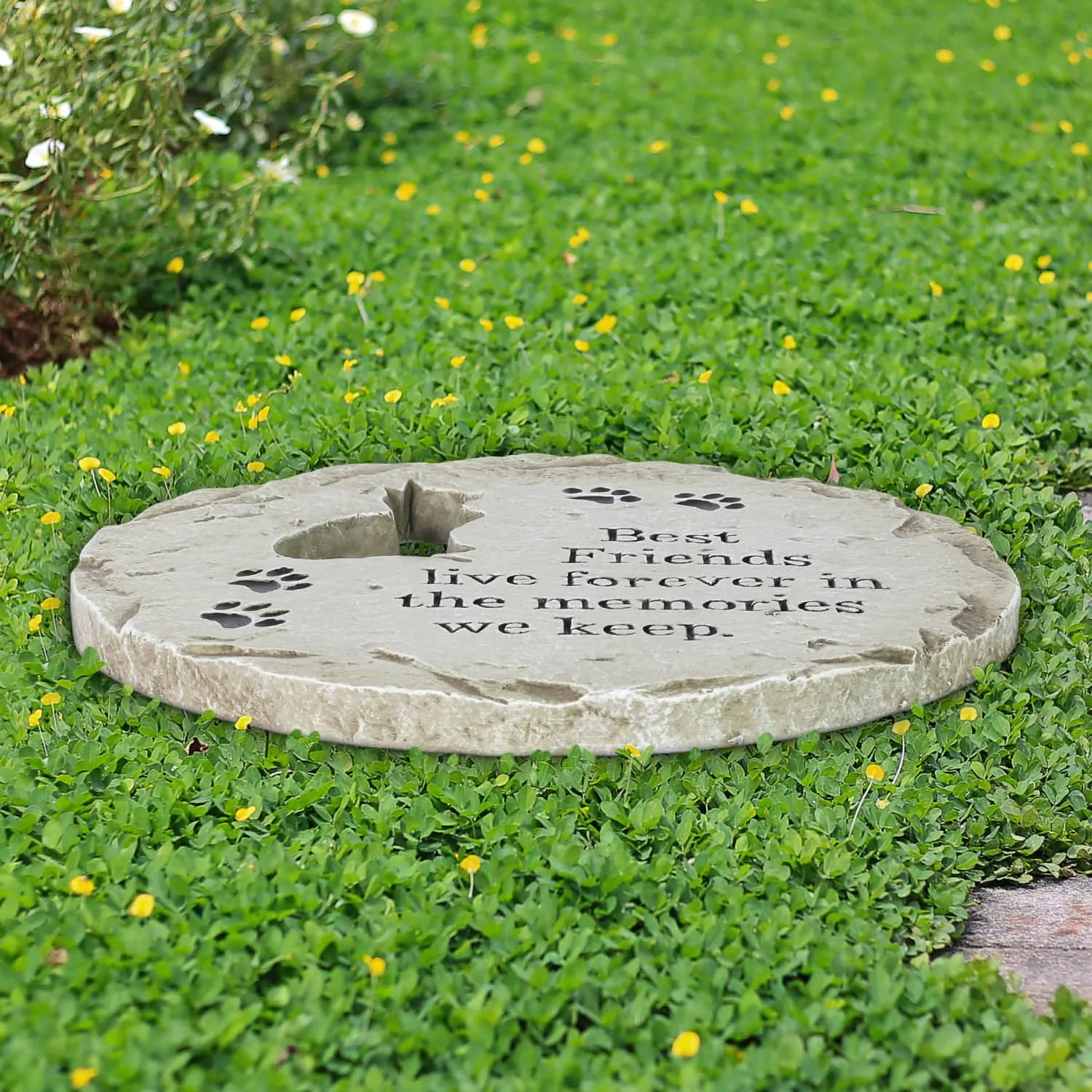 Cat Memorial Resin Garden Stepping Stone Marker, 12 Inches