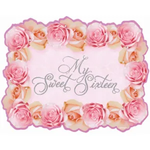 Celebrations SWEET SIXTEEN Decorating Kit with Pink Honeycomb Accents (12/Pk)