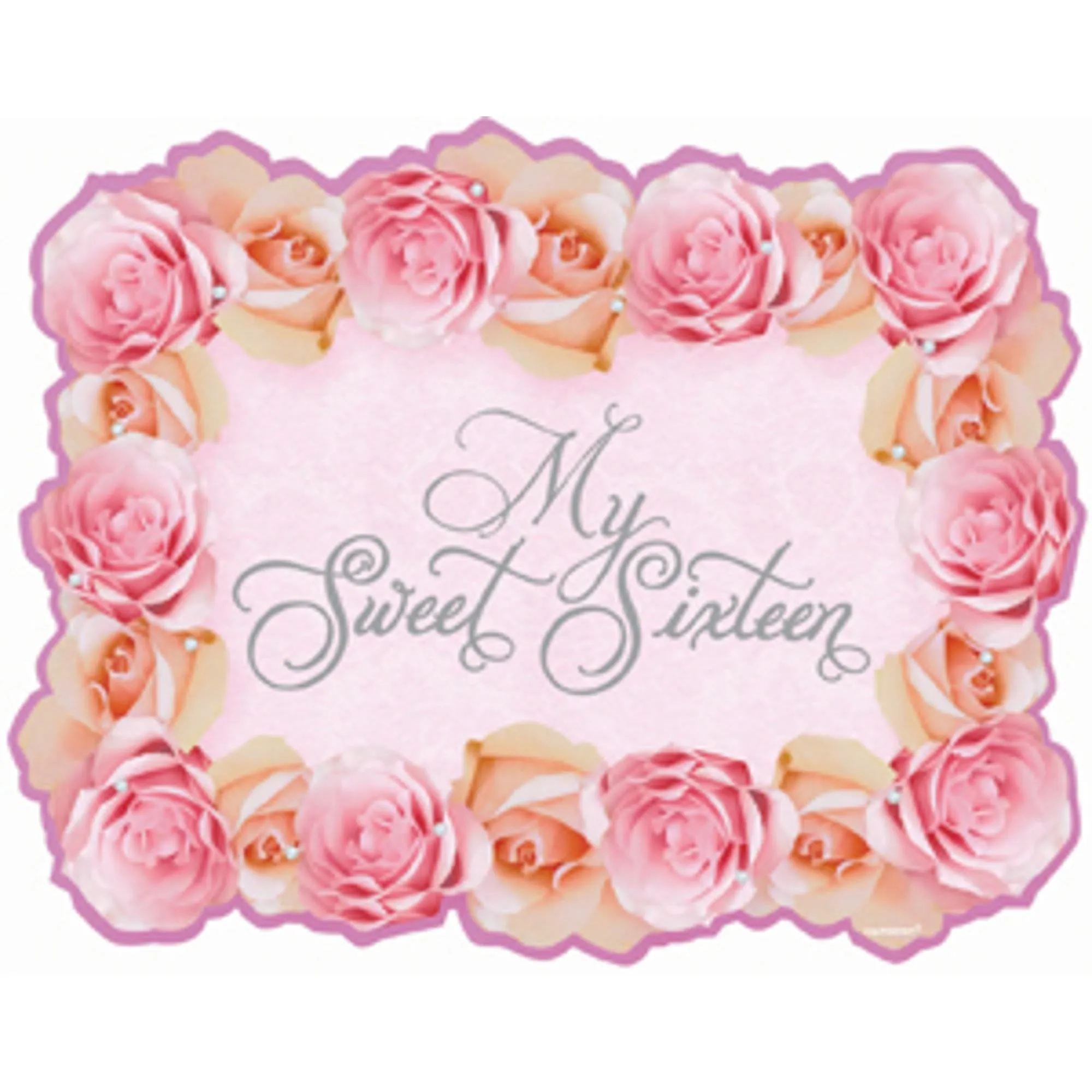 Celebrations SWEET SIXTEEN Decorating Kit with Pink Honeycomb Accents (12/Pk)