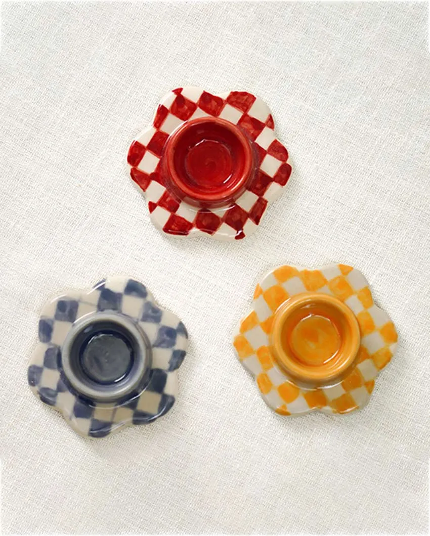 Ceramic Candle & Tealight Holders Set | 2.3 inches and 3.5 inches