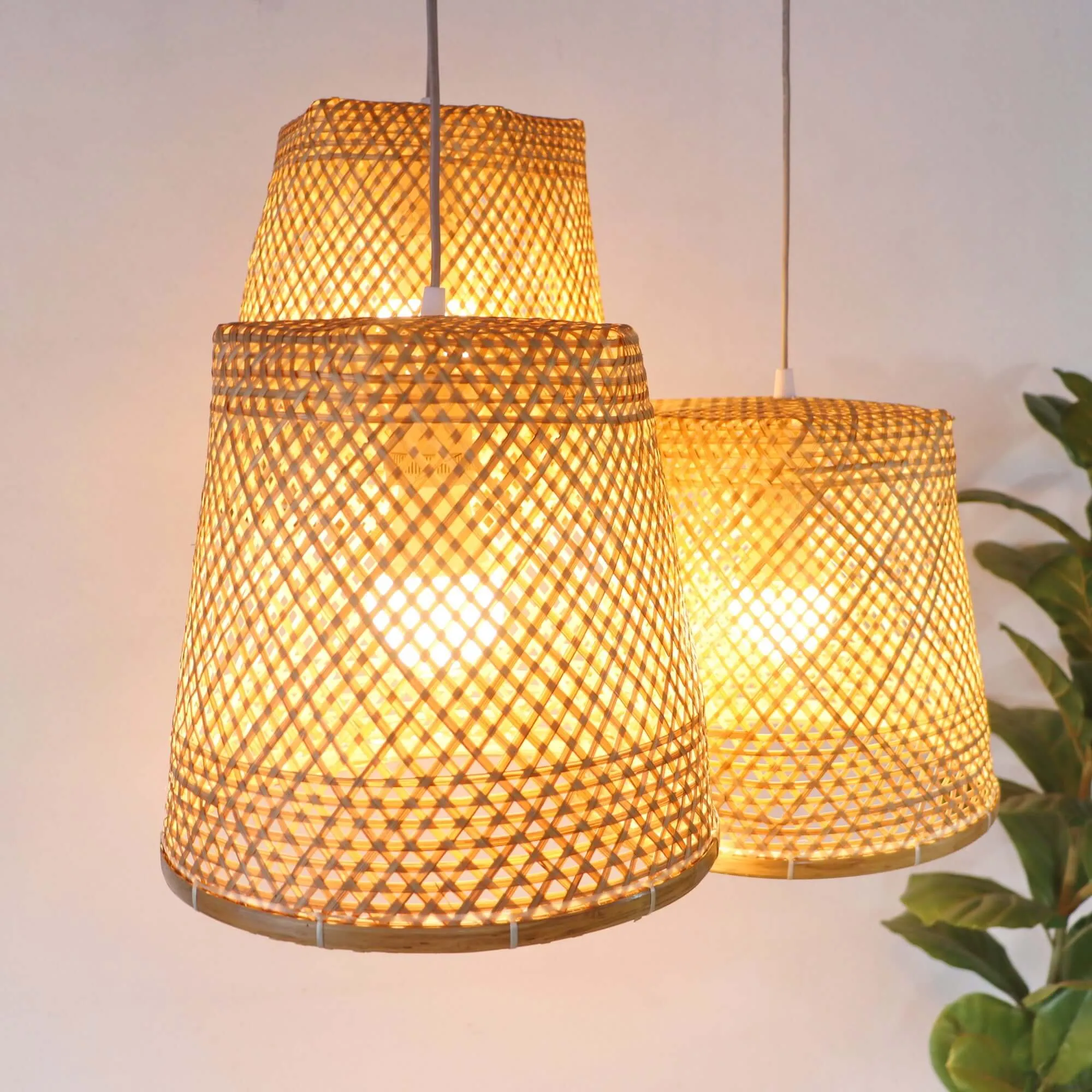 Cha Ya Nee - Bamboo Pendant Light Shade By Thaihome
