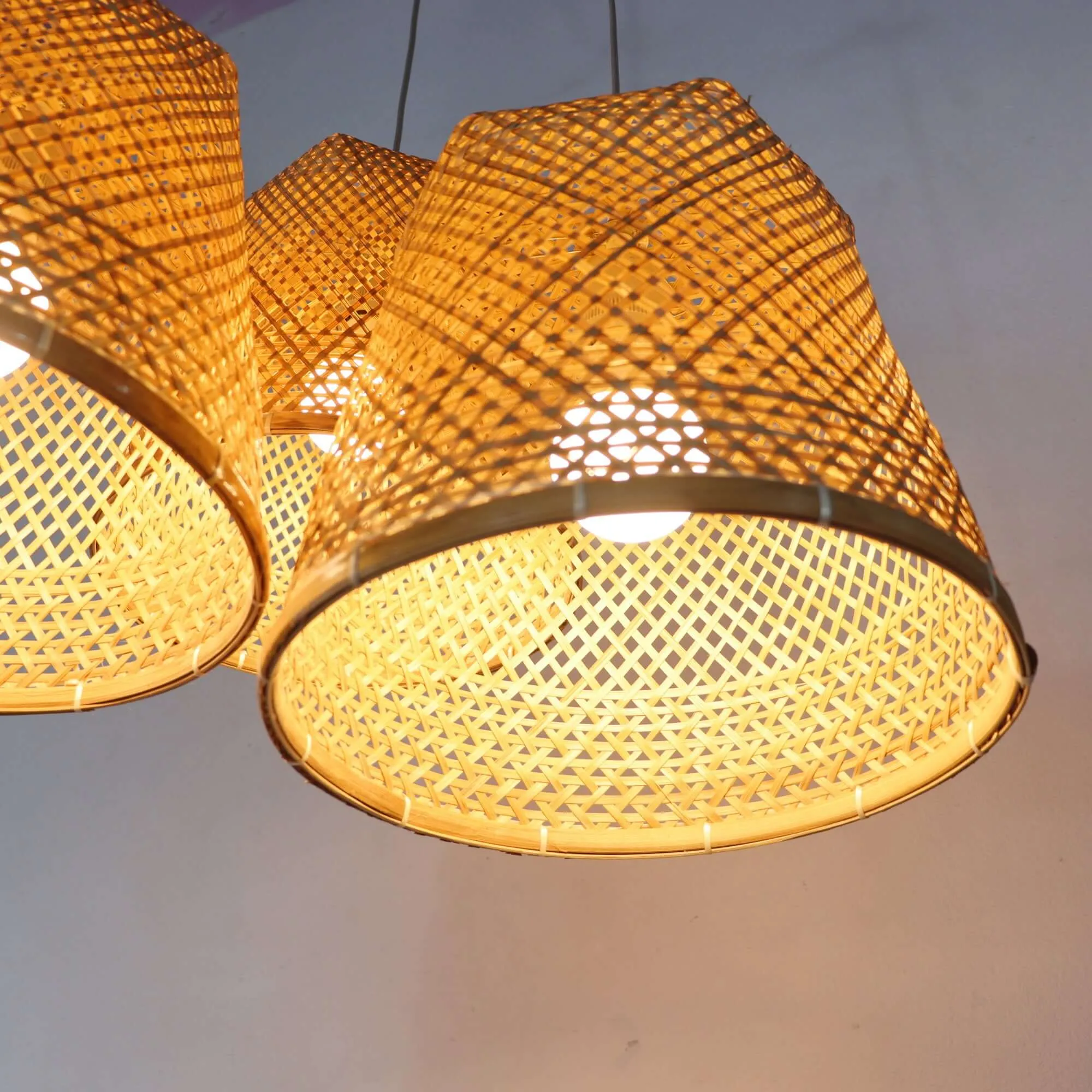 Cha Ya Nee - Bamboo Pendant Light Shade By Thaihome