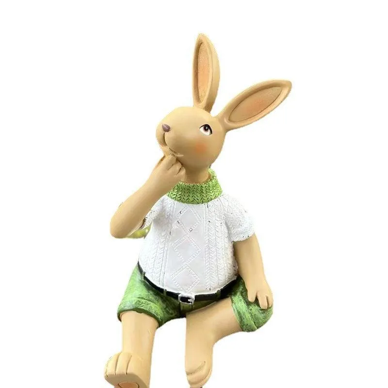 Charming Bunny Resin Sculptures for Enchanting Outdoor Spaces