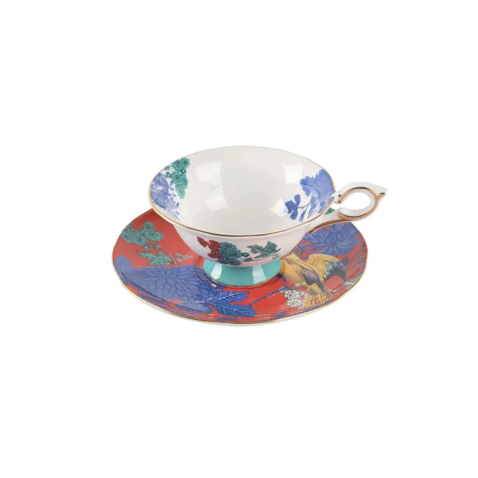 Charming European Porcelain Tea Set with Butterfly Design and British Elegance