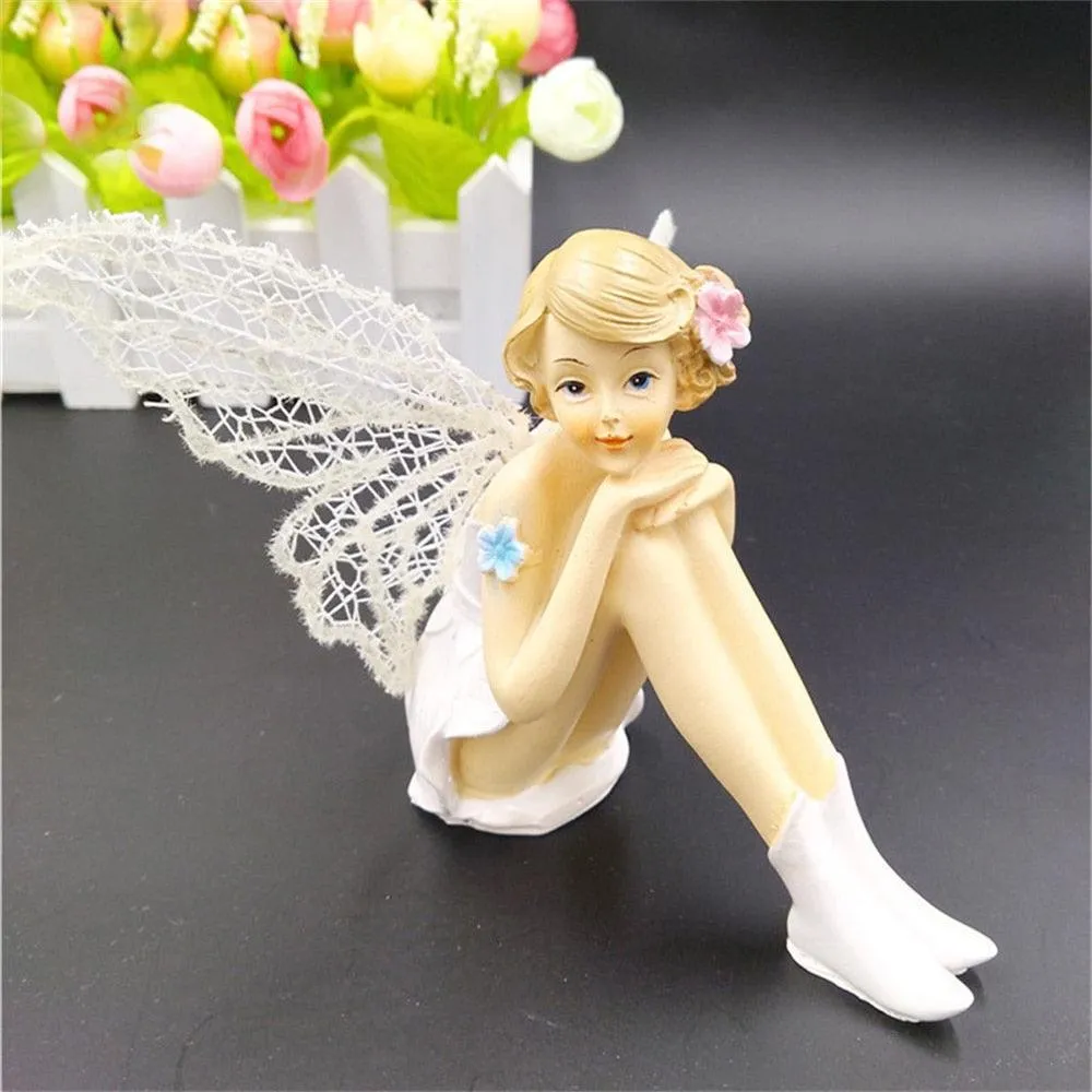 Charming Lovebirds on a Swing Figurines for Enchanting Fairy Gardens