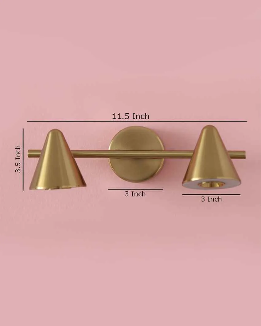 Cone Shape Gold Picture Light Metal Picture Light | 12 x 3 x 3 inches