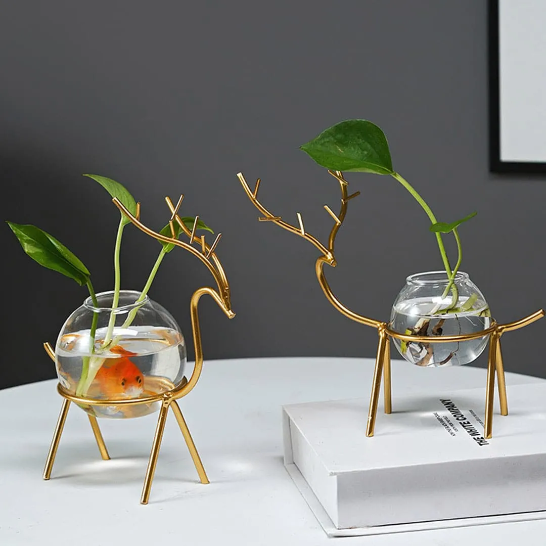 Deer Hydroponic Vase