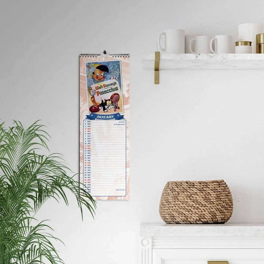 DISNEY VINTAGE POSTERS 2025 SLIM CALENDAR