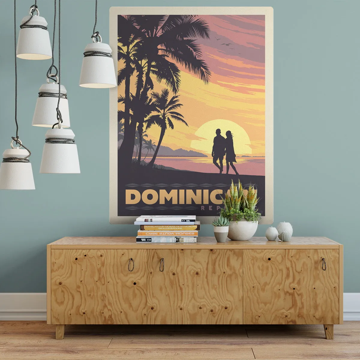 Dominican Republic Sunset Beach Decal