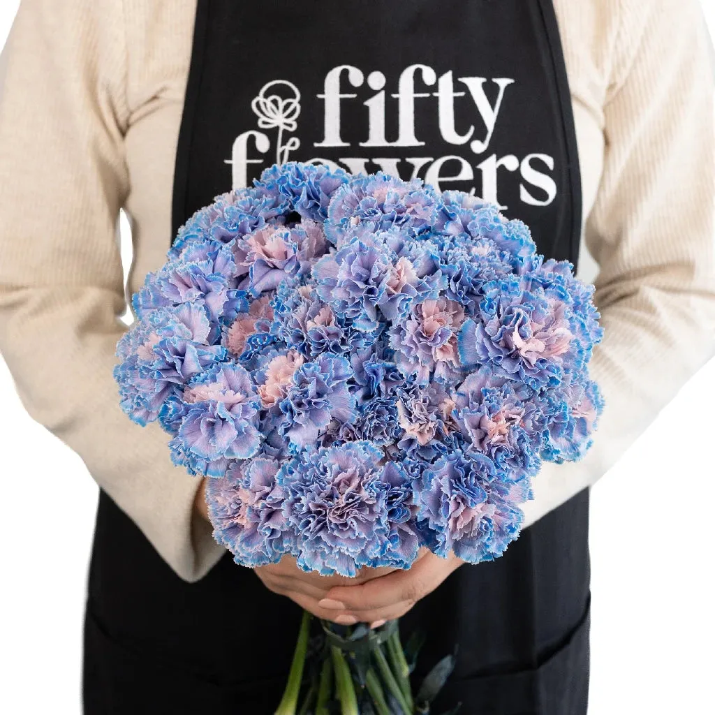 Dusty Blue Wedding Carnation Flowers