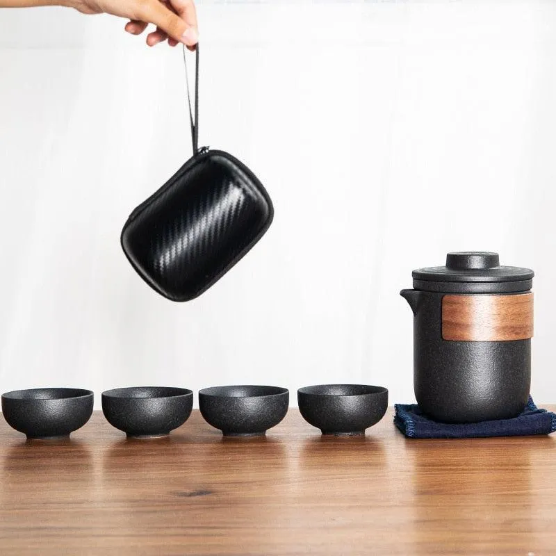 Elegant Ceramic Porcelain Kung Fu Tea Set - A Sophisticated Experience for Tea Aficionados
