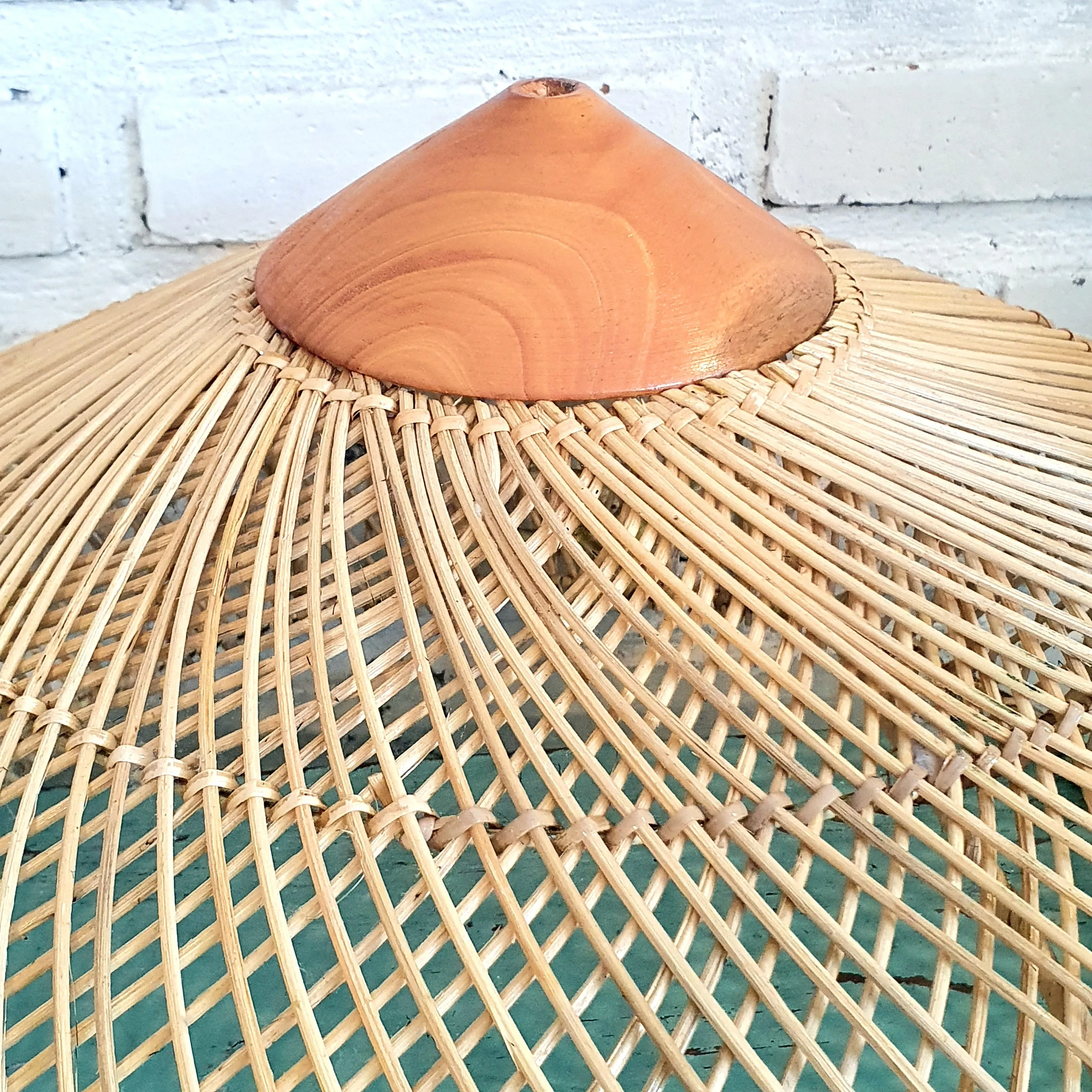 Elegant Dome Rattan Lamp
