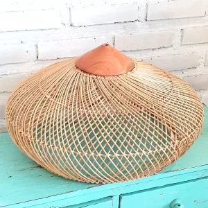 Elegant Dome Rattan Lamp